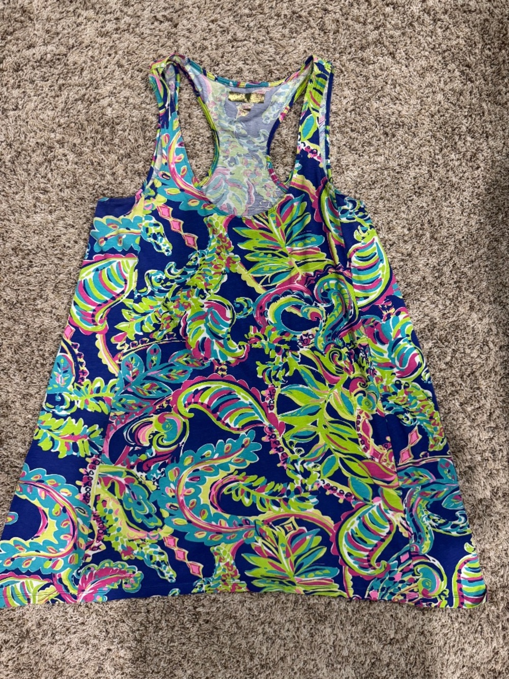 Lilly Pulitzer Poppy Scoop Neck Tank Dress Toucan Play size large